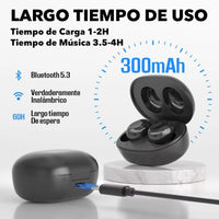 Audífonos Inalámbricos Bluetooth 5.3 Tws Kbod C5 Tipo C ROSH