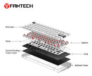 Teclado Mecanico Fantech Inalámbrico Frost Mk857 61 Teclas ROSH