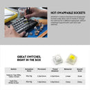 Teclado Mecánico Fantech Inalámbrico Mk858 White Switch ROSH