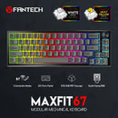 Teclado Mecánico Fantech Inalámbrico Mk858 White Switch ROSH
