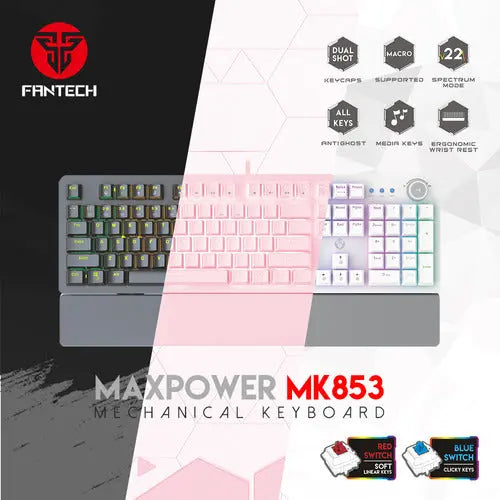 Teclado Mecánico Fantech Mk853 V2 Blue Switch 104 Teclas ROSH