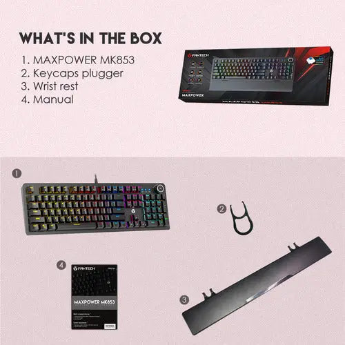 Teclado Mecánico Fantech Mk853 V2 Blue Switch 104 Teclas ROSH