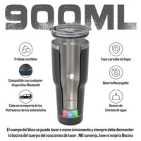 Vaso Térmico 900 Ml Con Bocina Bluetooth Kbod Rad-20431 KBOD
